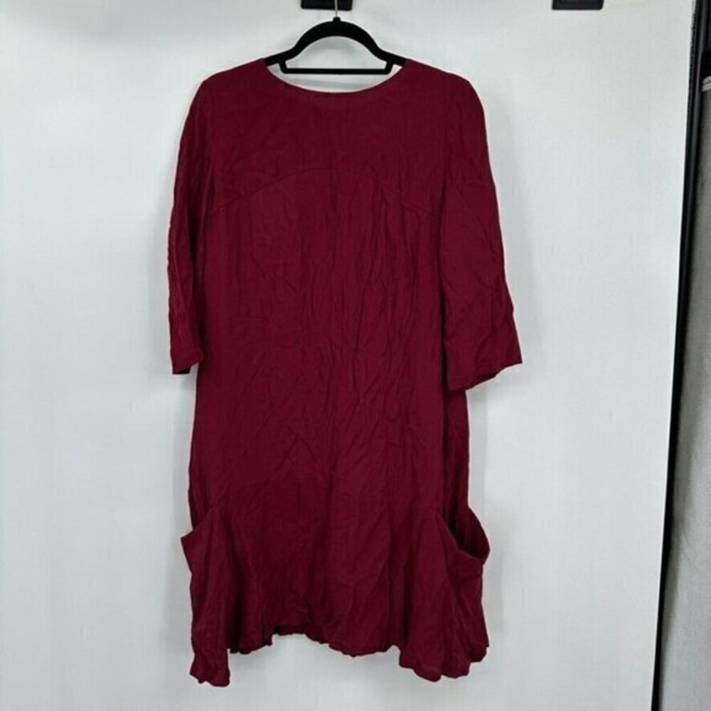 Garnet Hill Womens Dress Medium Short Sleeves Pockets Casual Preppy Lined Zipper
